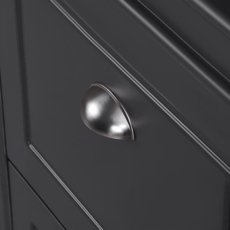 Mobile scarpiera grigio moderno con 4 ribalte 105x24x82 cm design bugnato- Vittoria