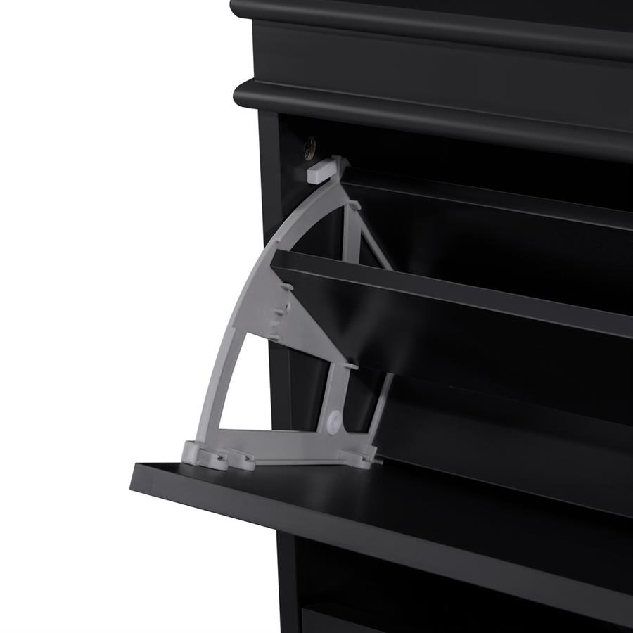 Mobile scarpiera grigia con 3 ribalte verticali 53x24x117 cm compatta- Vittoria