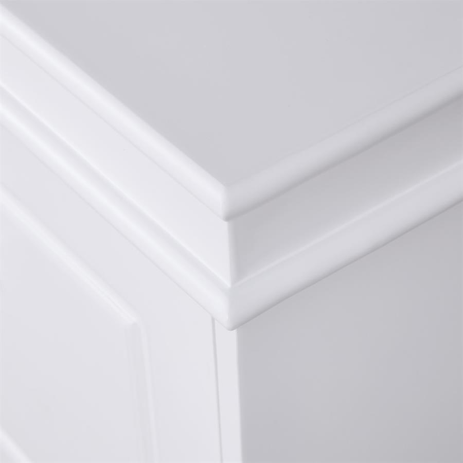 Scarpiera bianca salvaspazio con 2 ribalte 53x24x82 cm design bugnato- Vittoria