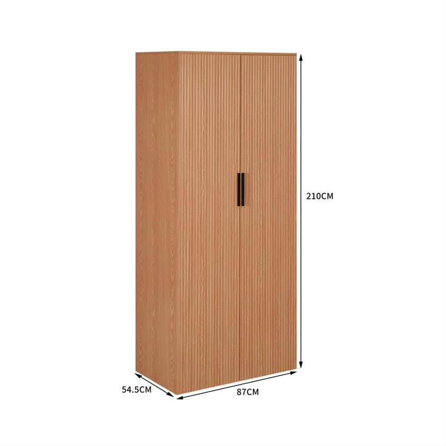 Armadio moderno da camera da letto rovere 87x54x210 cm - Trama