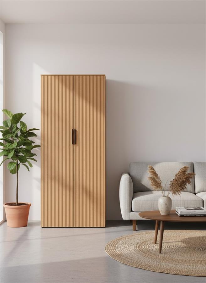 Armadio moderno da camera da letto rovere 87x54x210 cm - Trama