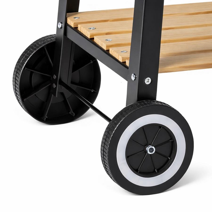 Barbecue a Carbonella Charlie con Ripiani Laterali e Altezza Regolabile 83,5x46x86 cm