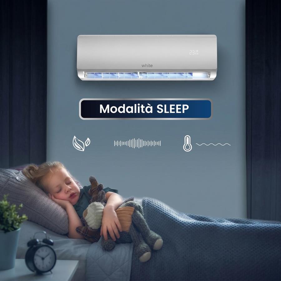 Condizionatore 12000 BTU Inverter White Serie Elite WiFi A++ Pompa di Calore