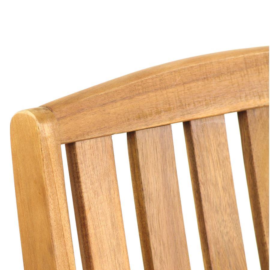 Sedie da esterno in legno naturale con braccioli, set da 2 sedie - Navis