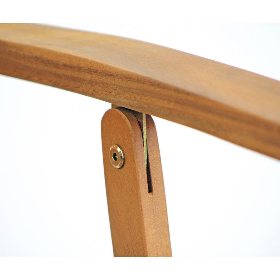 Sedie da esterno in legno naturale con braccioli, set da 2 sedie - Navis