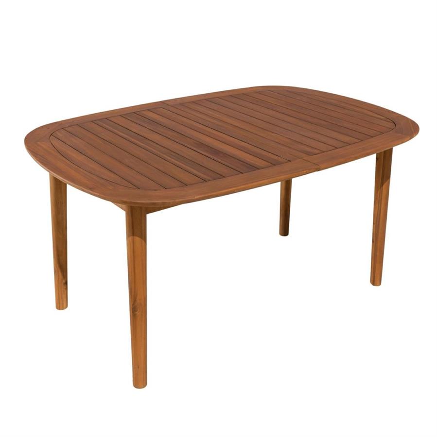 Tavolo estensibile in acacia 150-200 cm con top ovale - Ischia