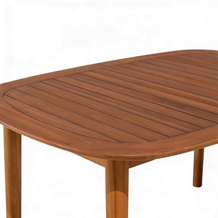 Tavolo estensibile in acacia 150-200 cm con top ovale - Ischia