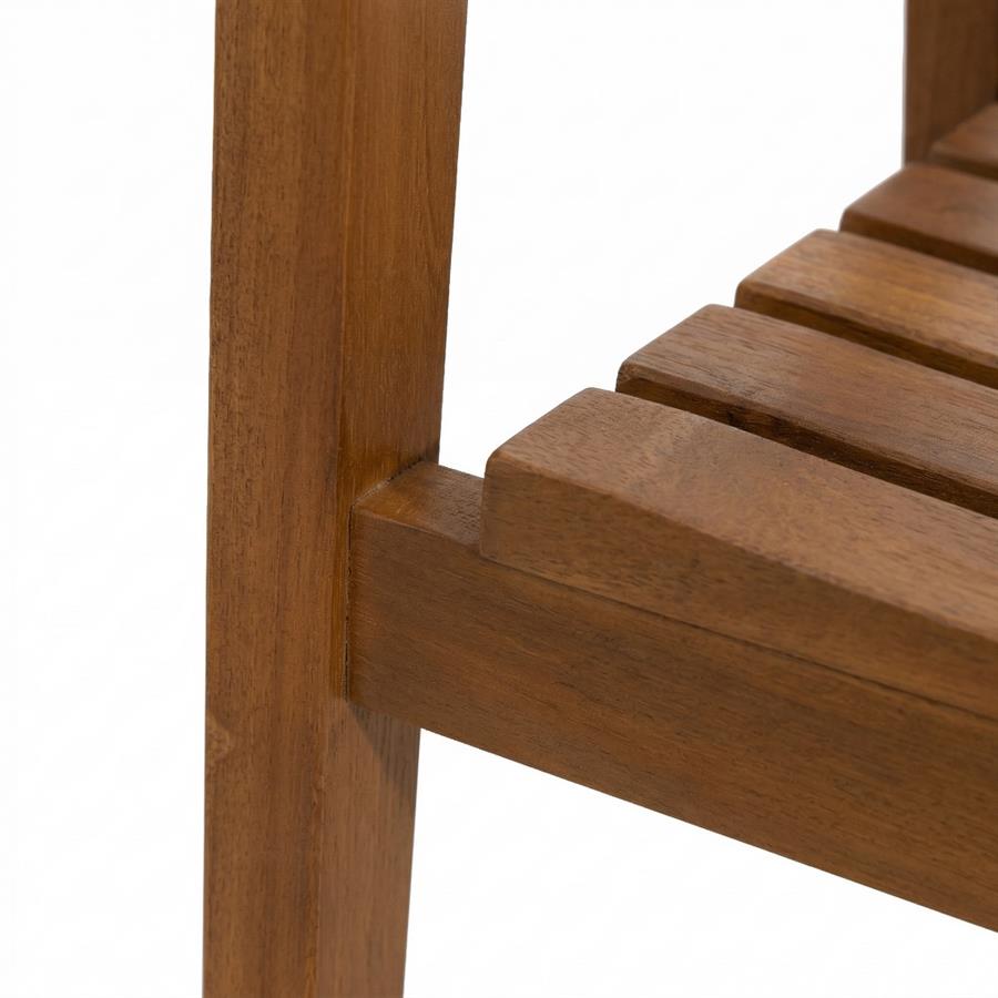 Sedia in legno di acacia oliata da giardino con braccioli - Ischia