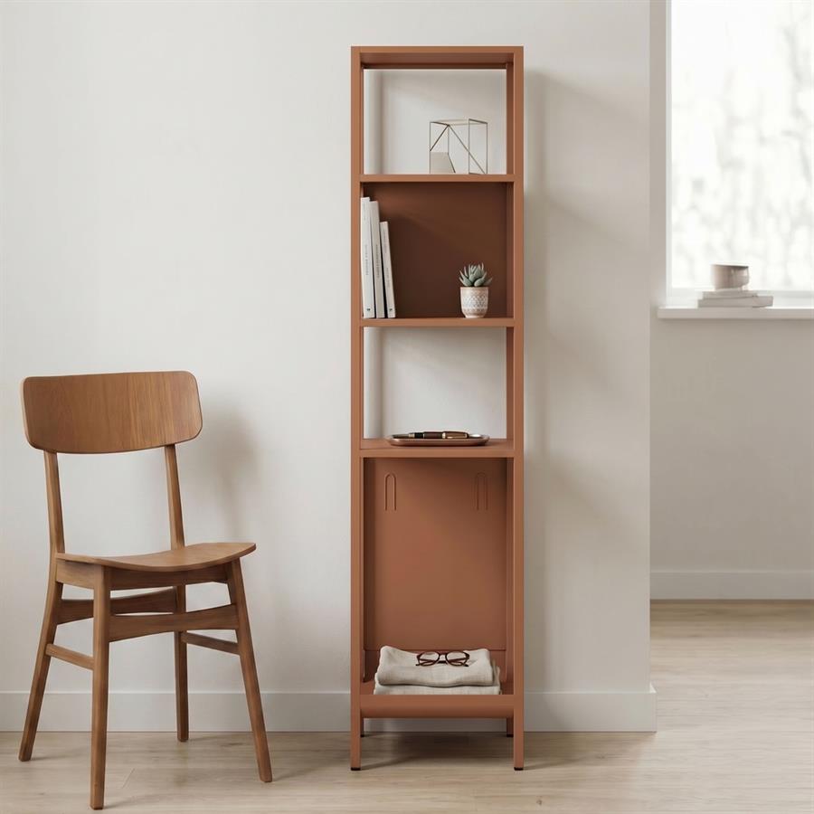 Colonna metallica 5 ripiani ceruleo 35x35x120 cm - Pop