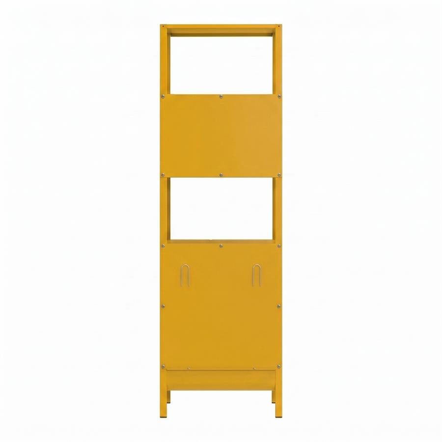 Colonna metallica 5 ripiani senape 35x35x120 cm - Pop