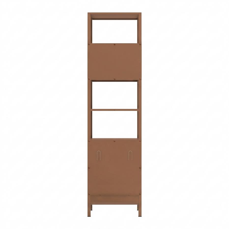 Colonna metallica 6 ripiani mattone 35x35x150 cm - Pop