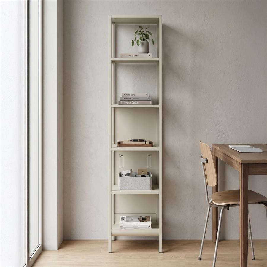 Colonna metallica 6 ripiani avorio 35x35x150 cm - Pop