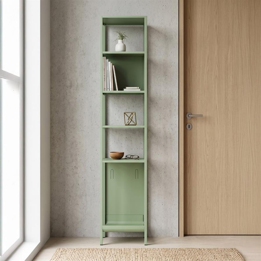 Colonna metallica 6 ripiani salvia 35x35x150 cm - Pop