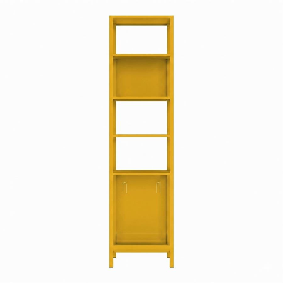 Colonna metallica 6 ripiani senape 35x35x150 cm - Pop