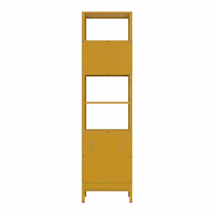 Colonna metallica 6 ripiani senape 35x35x150 cm - Pop