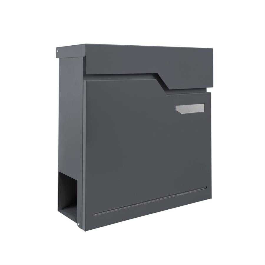 Cassetta postale antracite in acciaio zincato 37x35,5 cm con serratura - Will