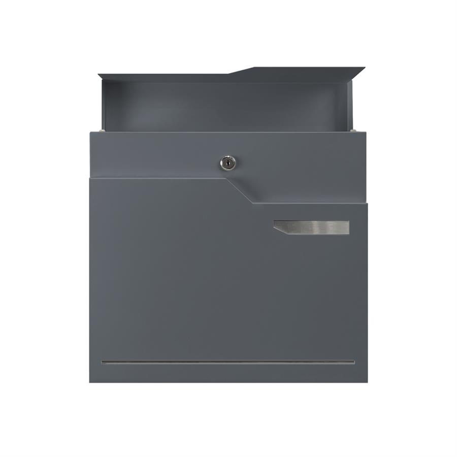 Cassetta postale antracite in acciaio zincato 37x35,5 cm con serratura - Will