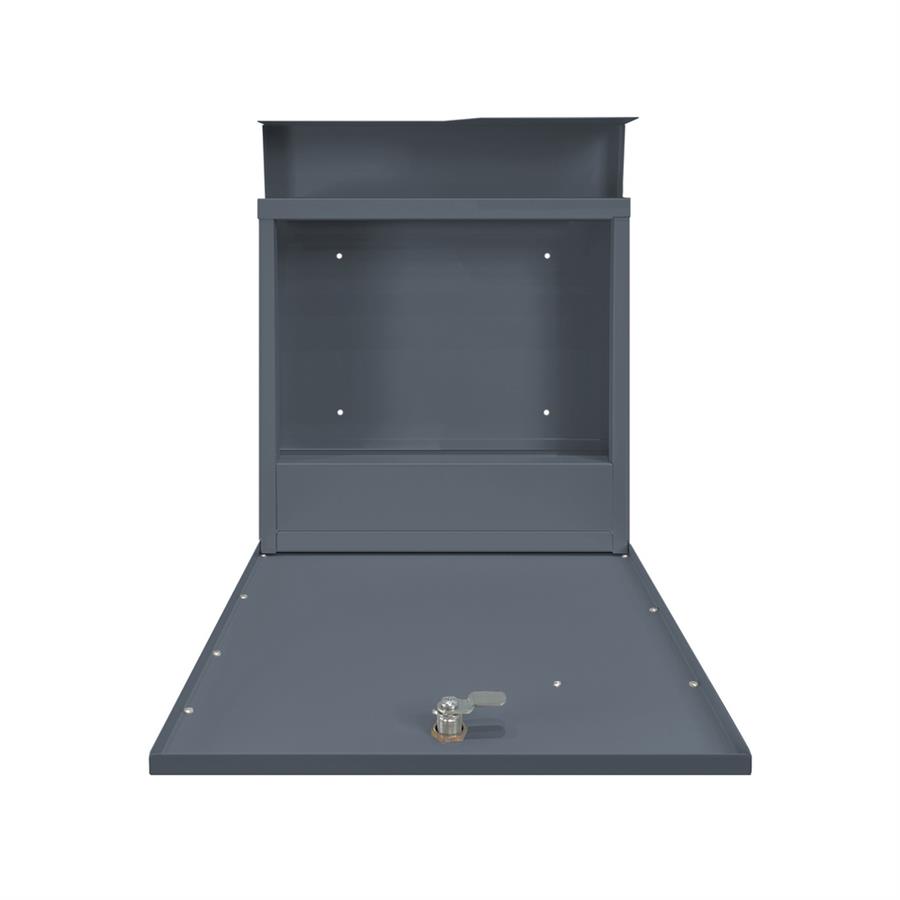 Cassetta postale antracite in acciaio zincato 37x35,5 cm con serratura - Will