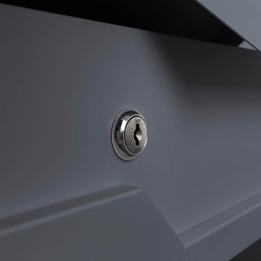 Cassetta postale antracite in acciaio zincato 37x35,5 cm con serratura - Will