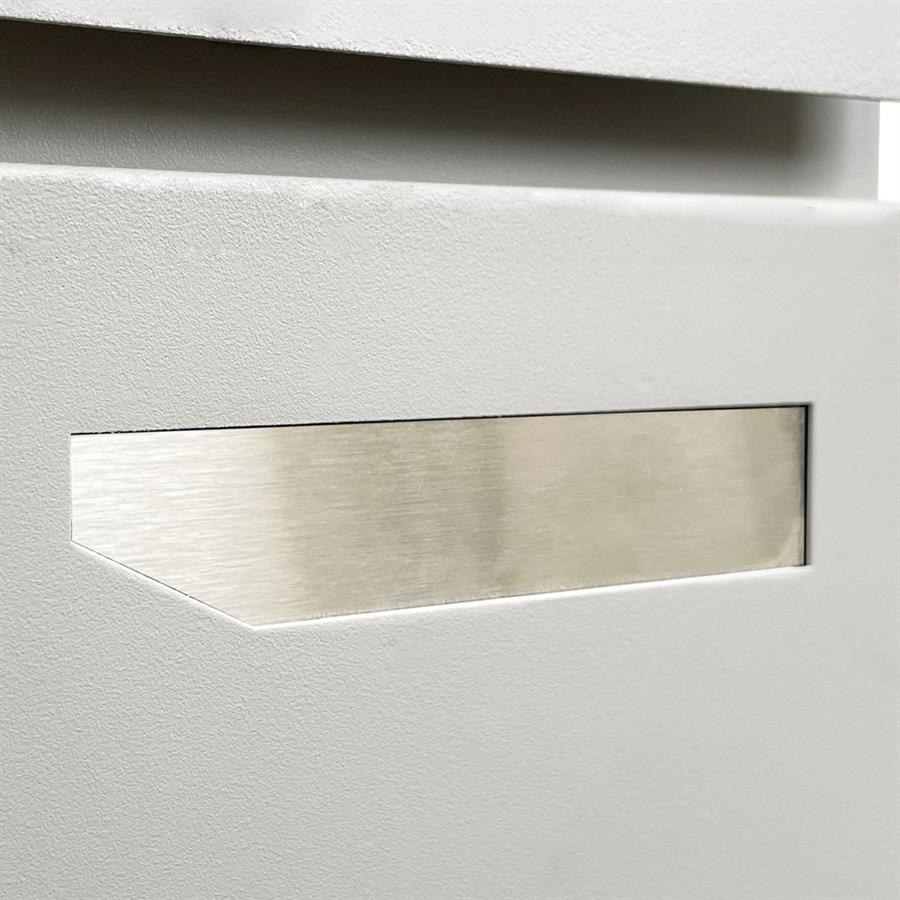 Cassetta postale bianca in acciaio zincato 37x35,5 cm con serratura - Will