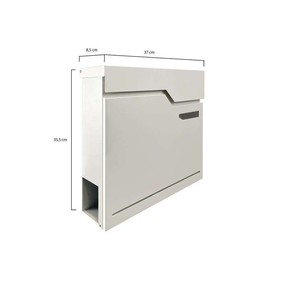 Cassetta postale bianca in acciaio zincato 37x35,5 cm con serratura - Will
