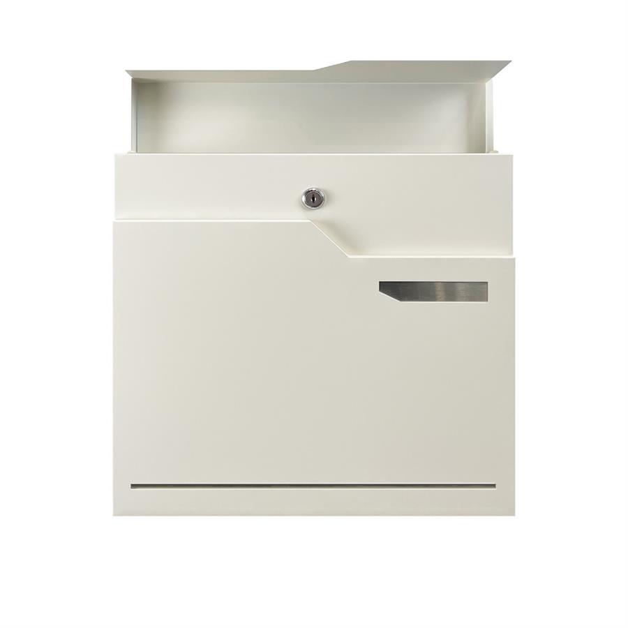 Cassetta postale bianca in acciaio zincato 37x35,5 cm con serratura - Will