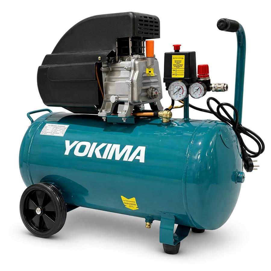 Compressore aria 50 Litri 2,5HP 220V portata 185L/min - Yokima