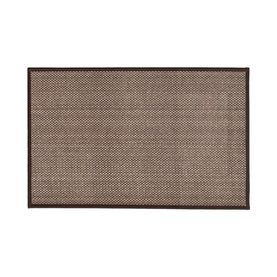 Tappeto cucina marrone antiscivolo 50x80 cm effetto lino