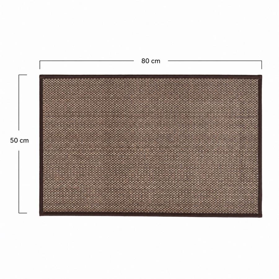 Tappeto cucina marrone antiscivolo 50x80 cm effetto lino