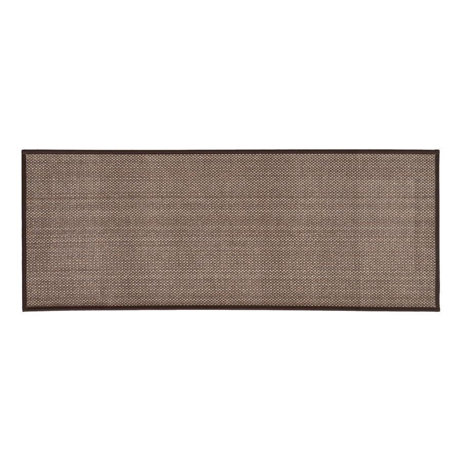 Passatoia cucina marrone 45x120 cm antiscivolo effetto lino
