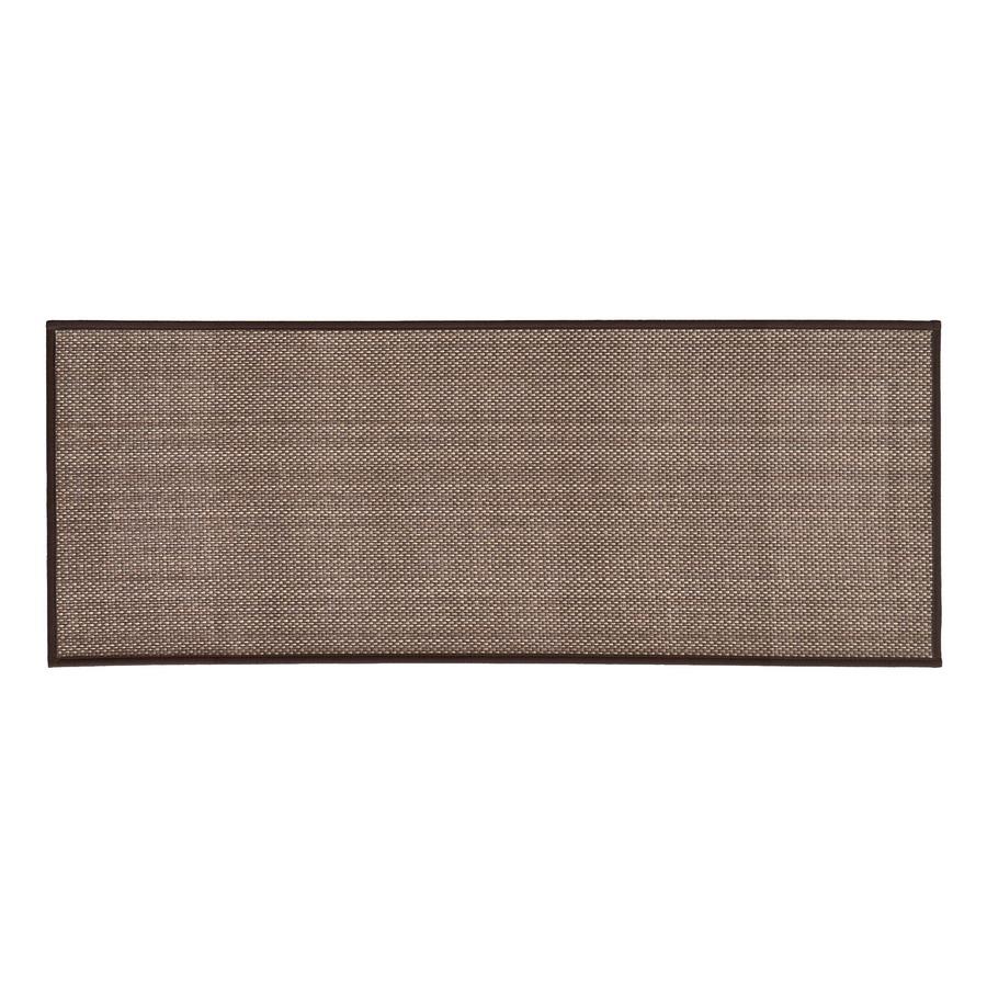 Passatoia cucina marrone 45x120 cm antiscivolo effetto lino