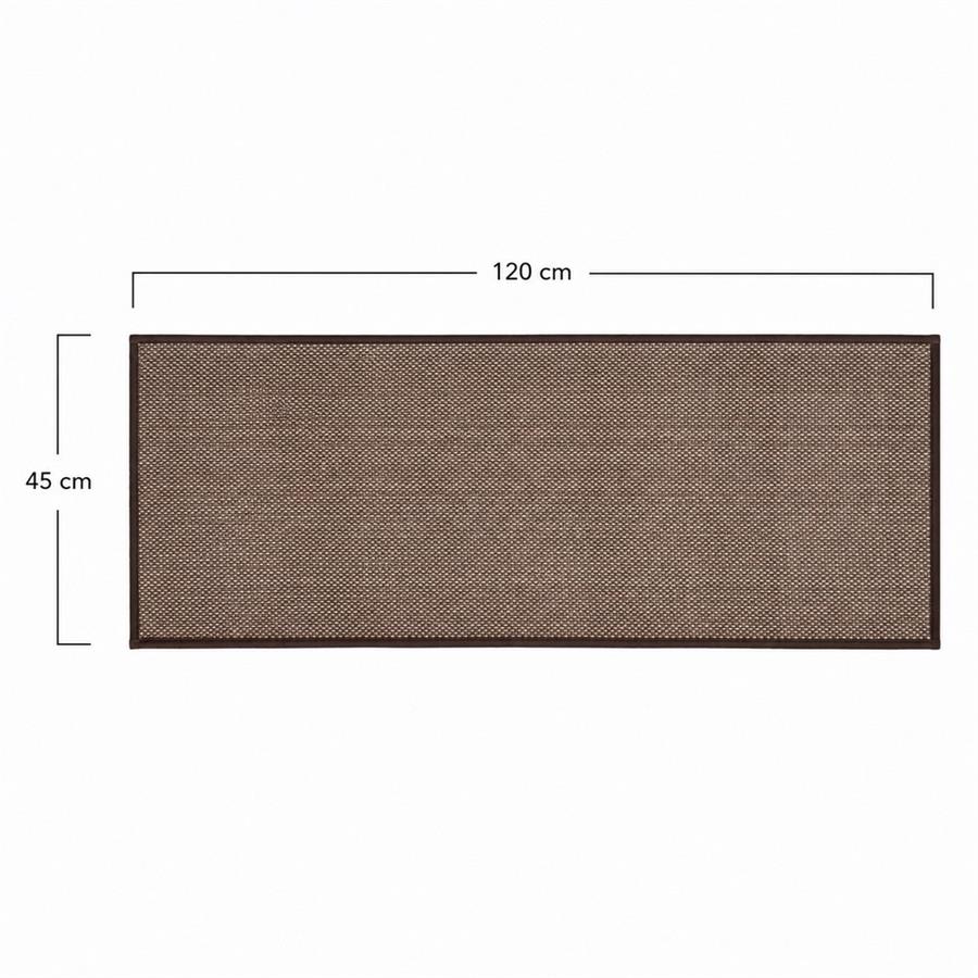 Passatoia cucina marrone 45x120 cm antiscivolo effetto lino