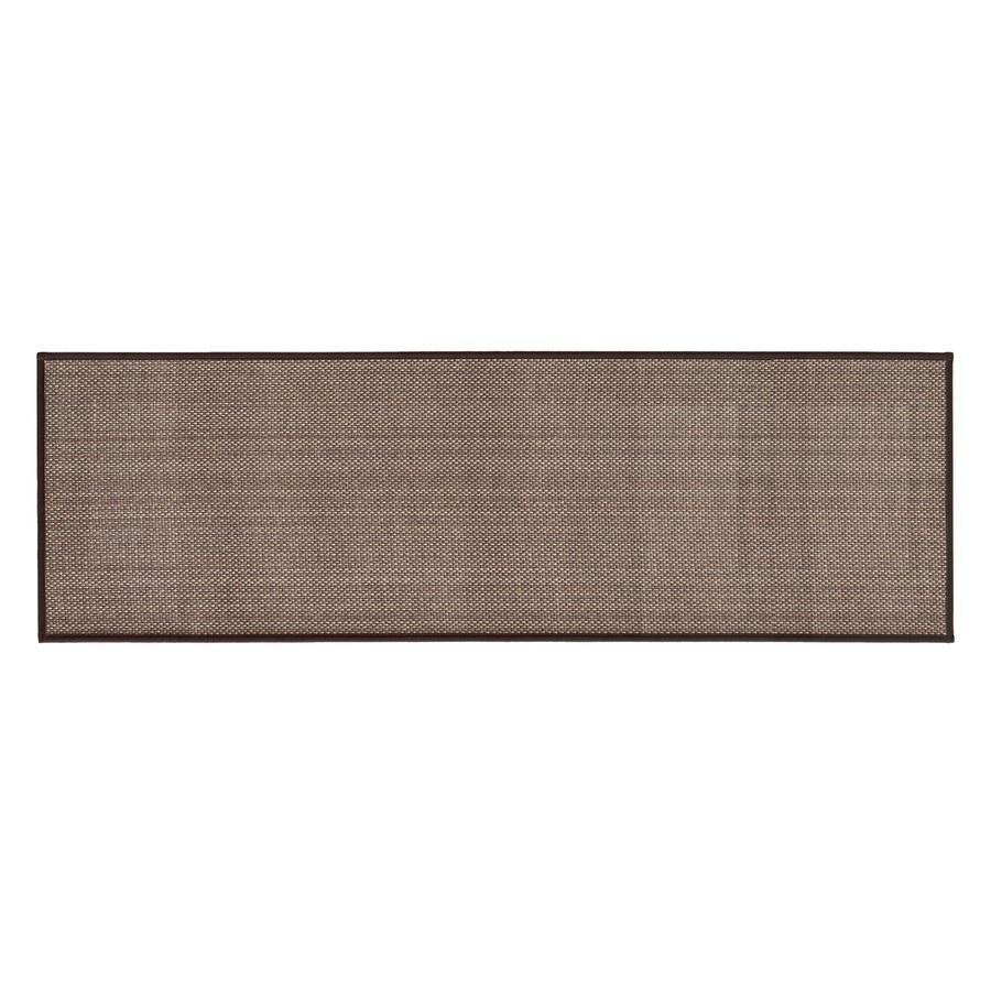 Passatoia cucina effetto lino 45x120 cm antiscivolo nera