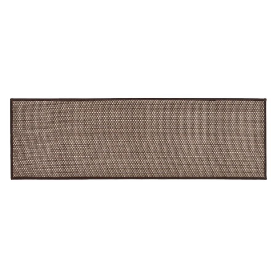 Passatoia cucina effetto lino 45x120 cm antiscivolo nera