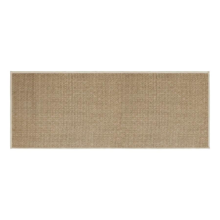 Passatoia beige antiscivolo 45x120 cm effetto lino per cucina