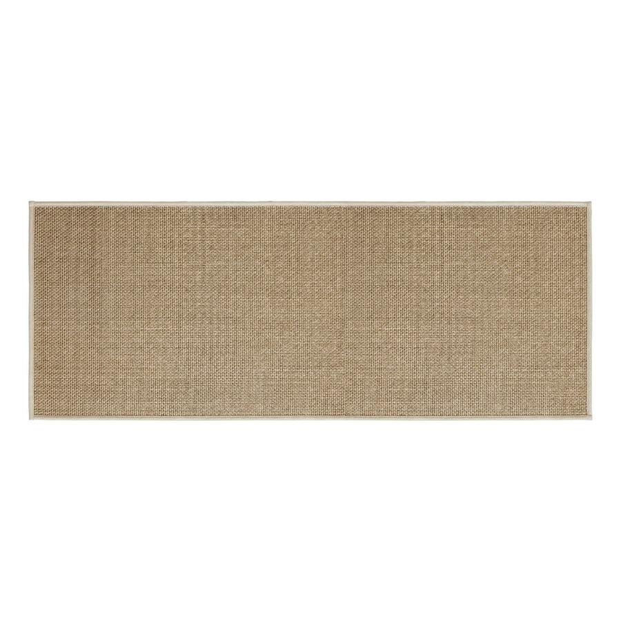Passatoia beige antiscivolo 45x120 cm effetto lino per cucina