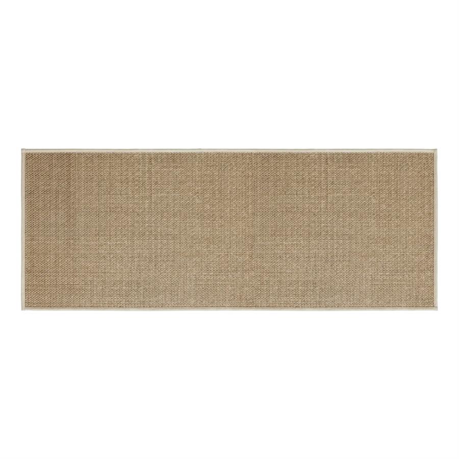 Passatoia beige antiscivolo 45x120 cm effetto lino per cucina