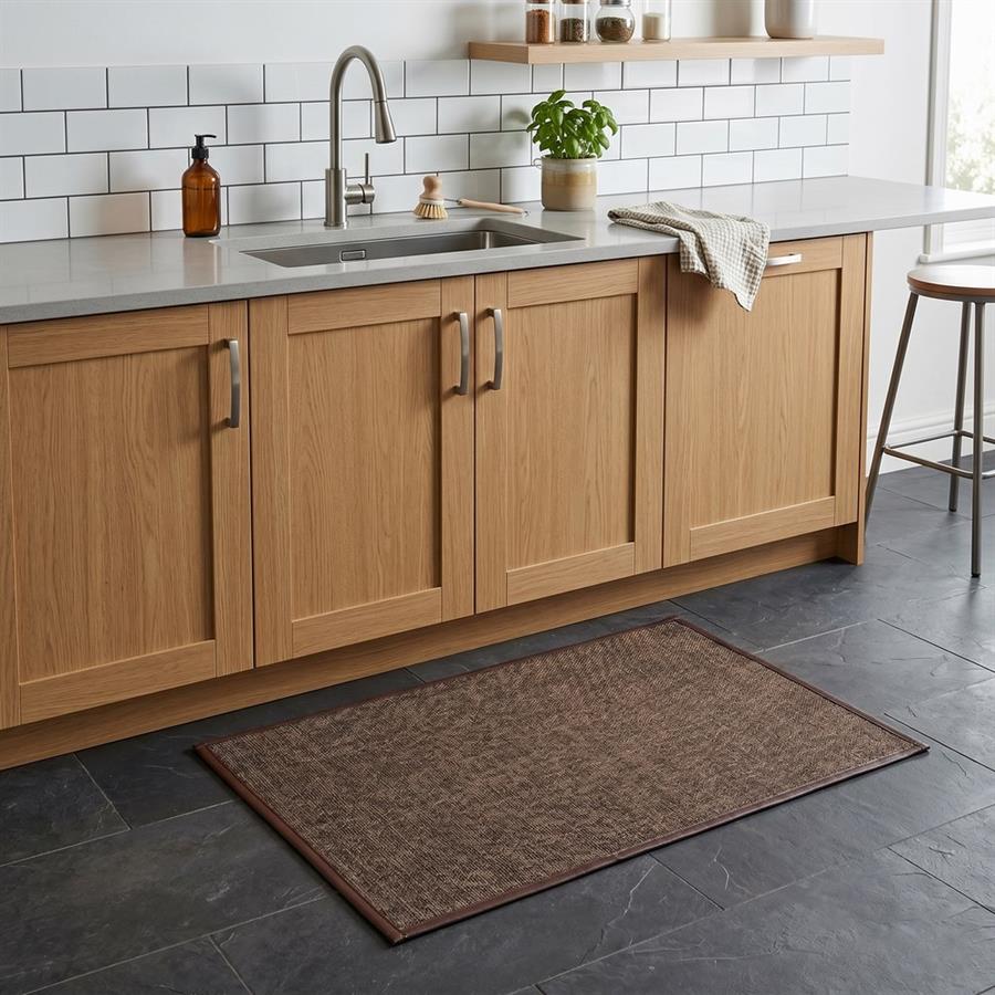 Tappeto bagno e cucina marrone 50x80 cm antiscivolo assorbente