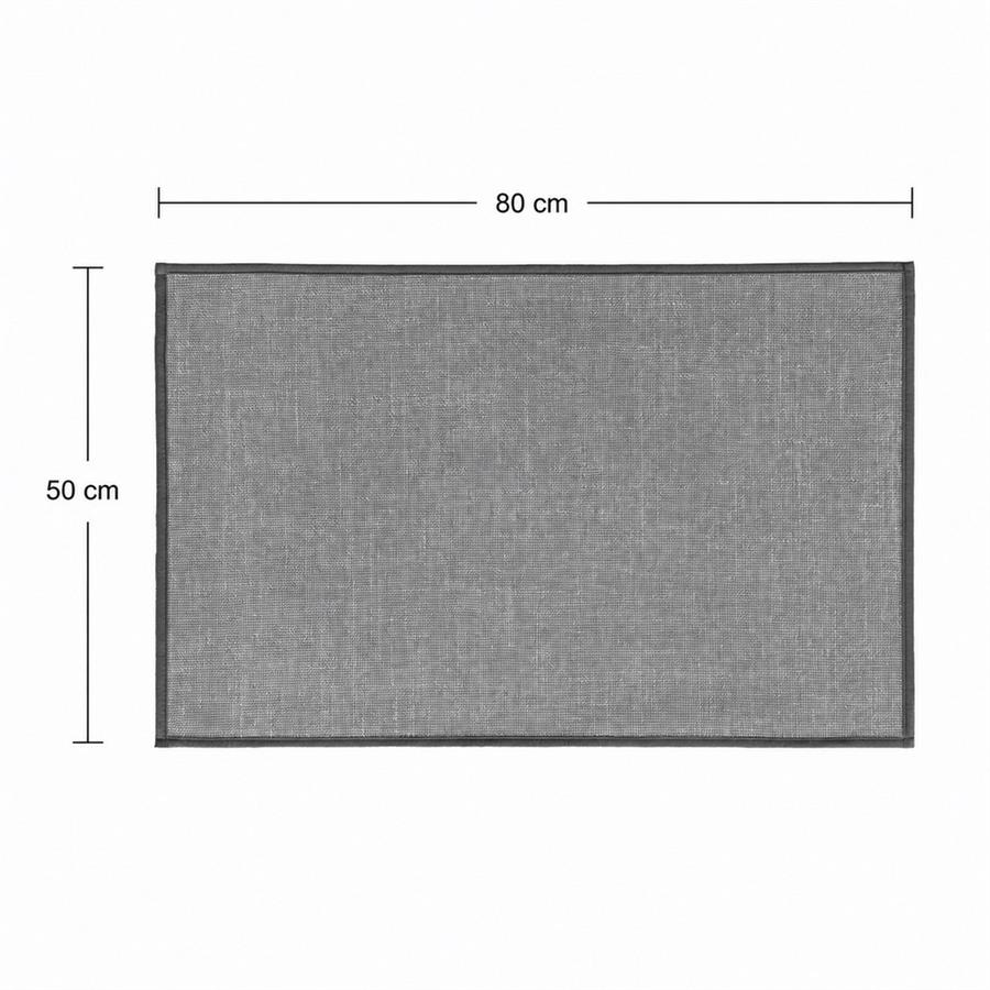 Tappeto moderno 50x80 cm grigio antiscivolo per cucina e bagno
