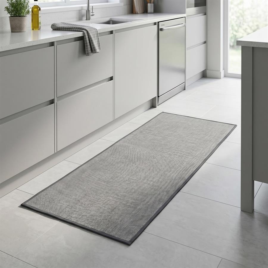 Passatoia cucina grigia antiscivolo 50x120 cm assorbente