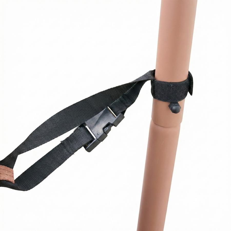 Poltrona sospesa da giardino mocha struttura in acciaio con cuscino beige - Essentia