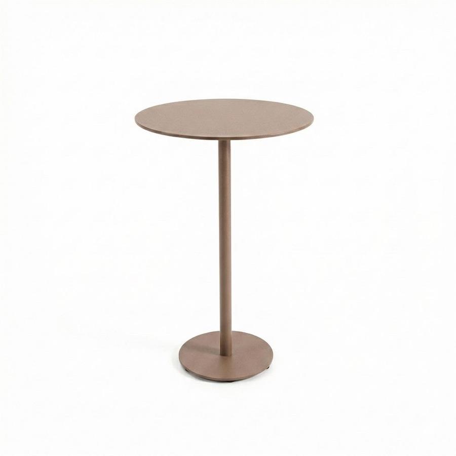 Tavolo bar da esterno mocha mousse in alluminio 70x70 cm - Satori