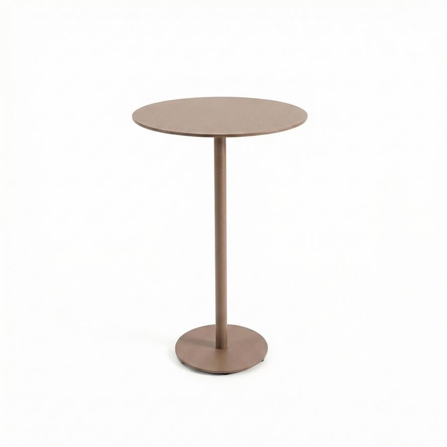Tavolo bar da esterno mocha mousse in alluminio 70x70 cm - Satori