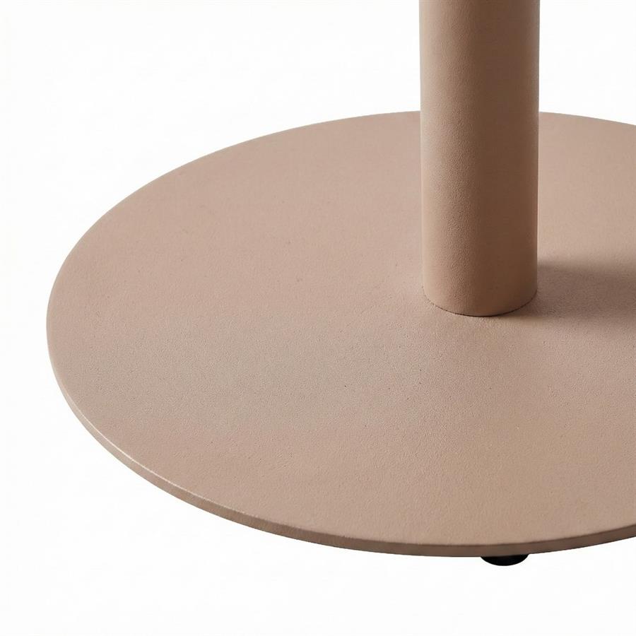 Tavolo bar da esterno mocha mousse in alluminio 70x70 cm - Satori
