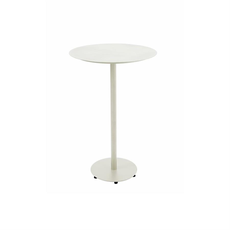 Tavolo alto da esterno bianco latte in alluminio 70x70 cm - Satori
