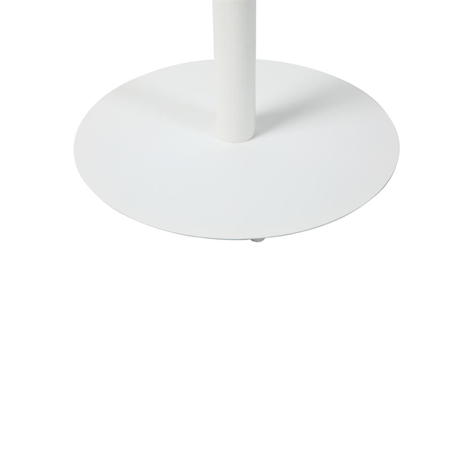 Tavolo alto da esterno bianco latte in alluminio 70x70 cm - Satori