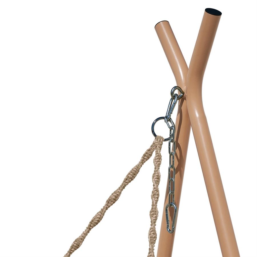 Dondolo sospeso 2 posti mocha con cuscino impermeabile 170x110x175 cm - Satori