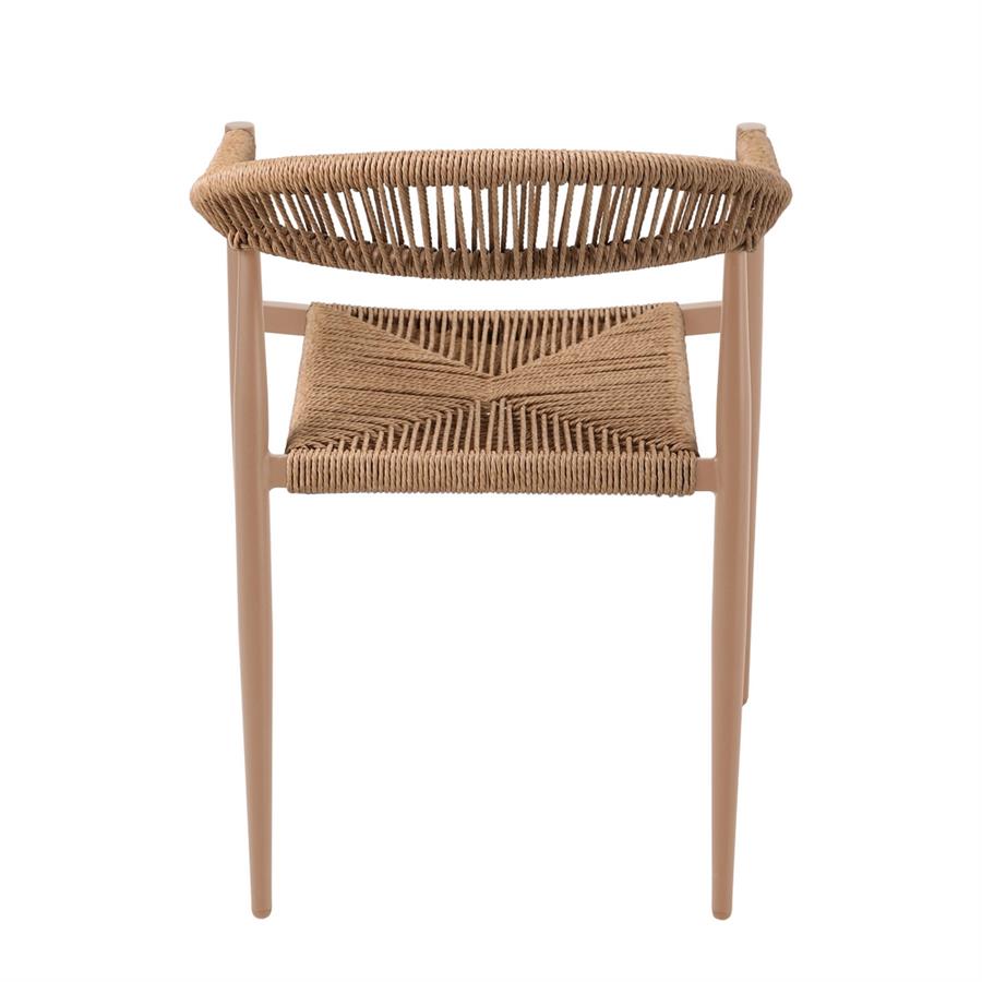 Set 2 sedie da pranzo outdoor in alluminio e polyrattan natural - Satori