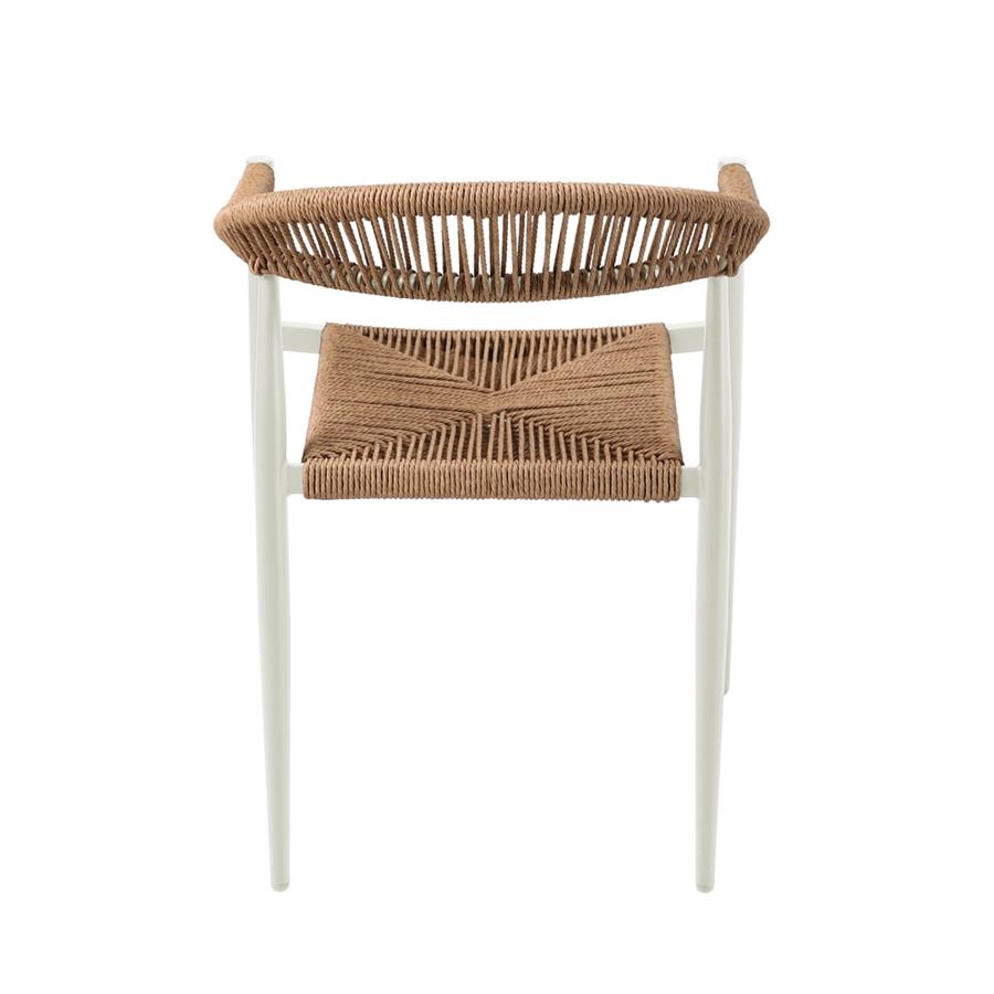 Set 2 sedie da esterno bianche in alluminio e polyrattan - Satori