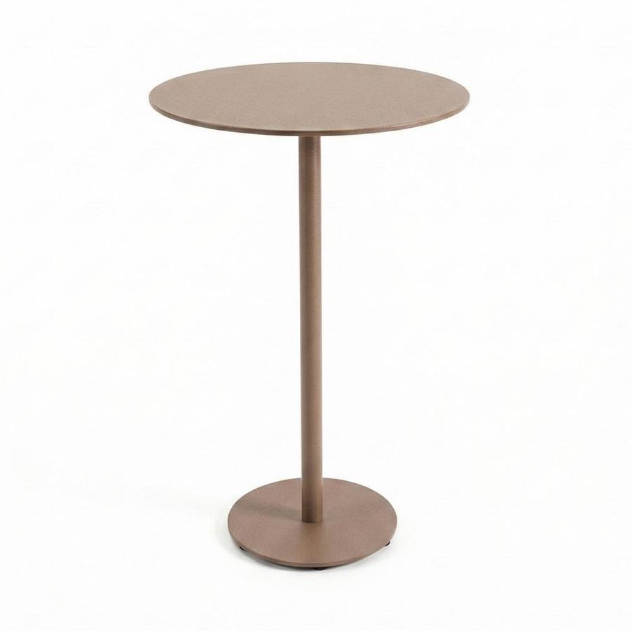 Tavolo bar da esterno mocha mousse in alluminio 70x70 cm - Satori
